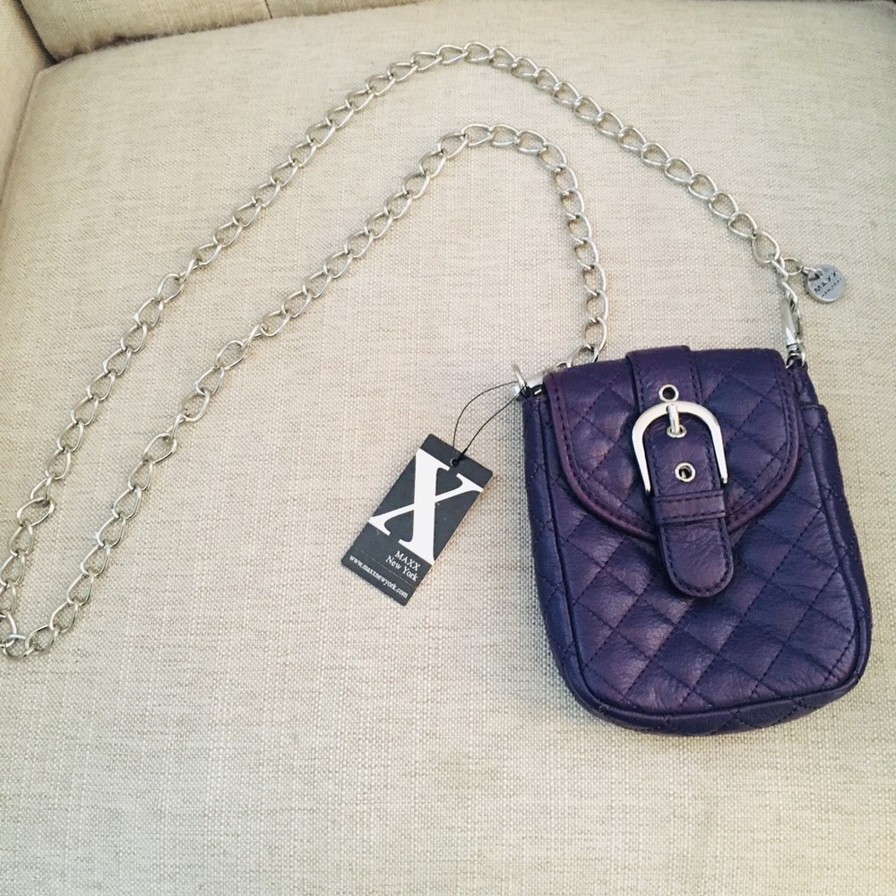 Maxx New York Purple Leather Baglet